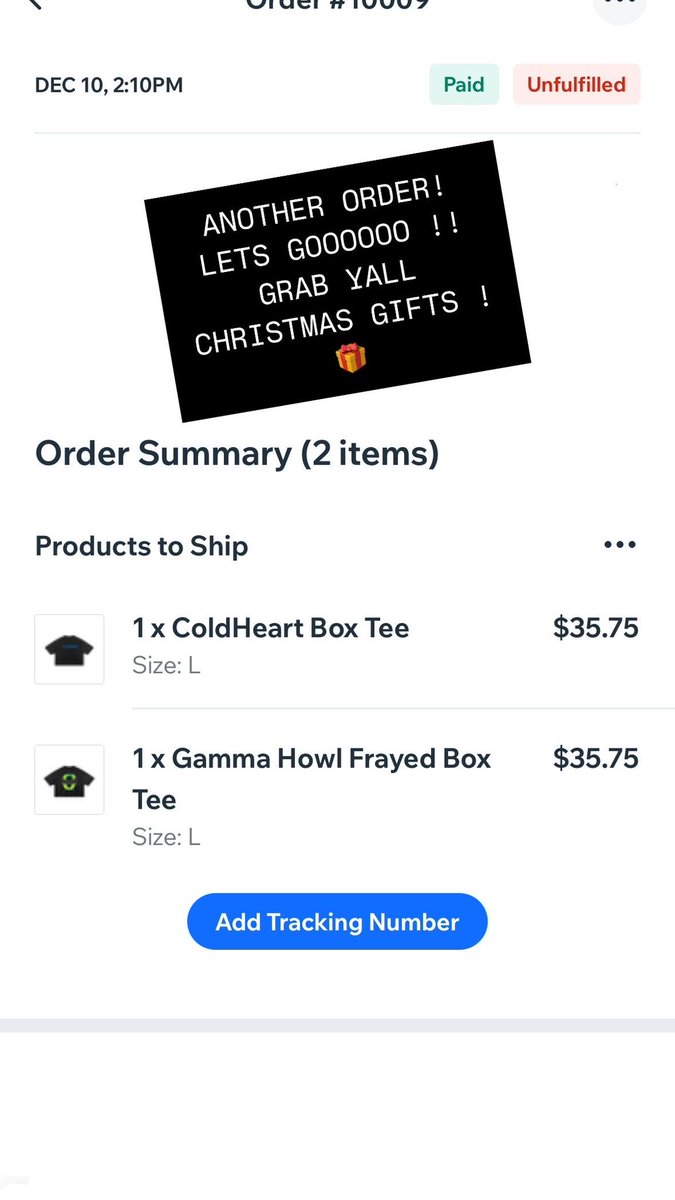 orders coming in ! grab you a Christmas gift 🎁 we have some sick merch &amp; decks 
noescoworld.shop !