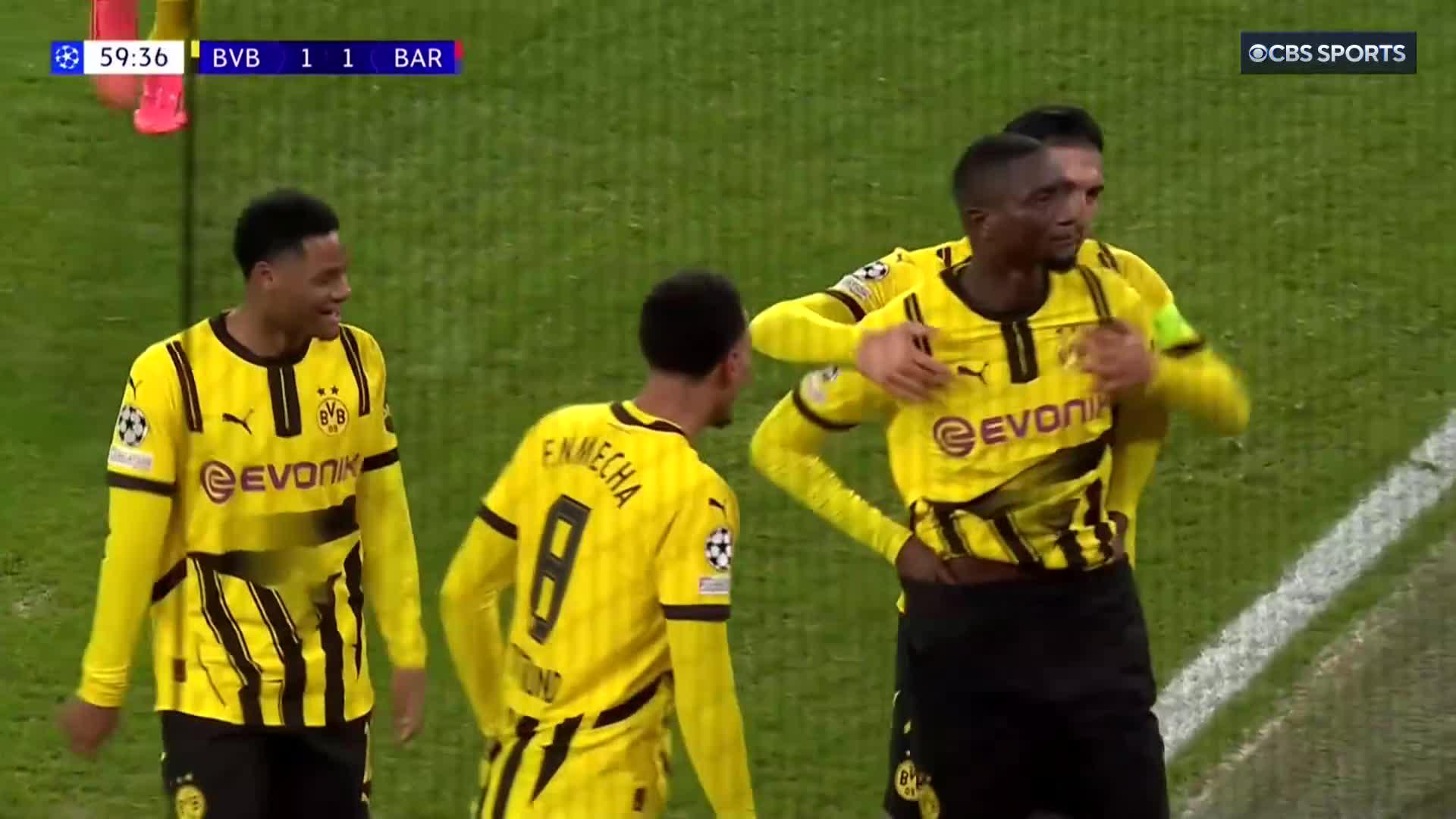 Serhou Guirassy converts from the spot to bring Dortmund level 💥