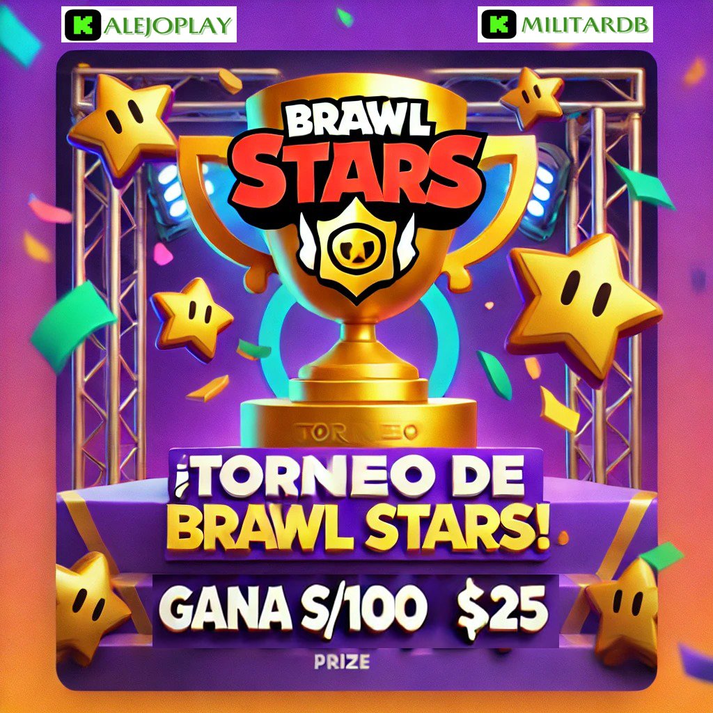 Militardb's tweet photo. 🎉 ¡TORNEO DE BRAWL STARS POR $25 USD! 🎮
🗓 15 de diciembre de 2024
📢 Inscripciones abiertas hasta el 14 de diciembre. 

💥 Requisitos:
✅ Síguenos en Kick:https://t.co/78TRSBCVqA, https://t.co/ZkgmSvYheU
📲 informacion: https://t.co/nKdpZviFII
#BrawlStars #TorneoGaming #Kick https://t.co/pQzTNwmyCg