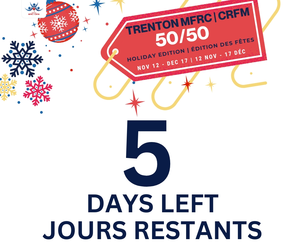 🚨 5 DAYS LEFT to WIN BIG! 🚨  
🔥 The clock is ticking... don’t miss your chance to WIN BIG! Get your tickets NOW before time runs out!  
🔗 rafflebox.ca/raffle/trenton… 
🗓️ Draw date: December 19, 2024 
💰 Prize pool: $4,730 *Currently