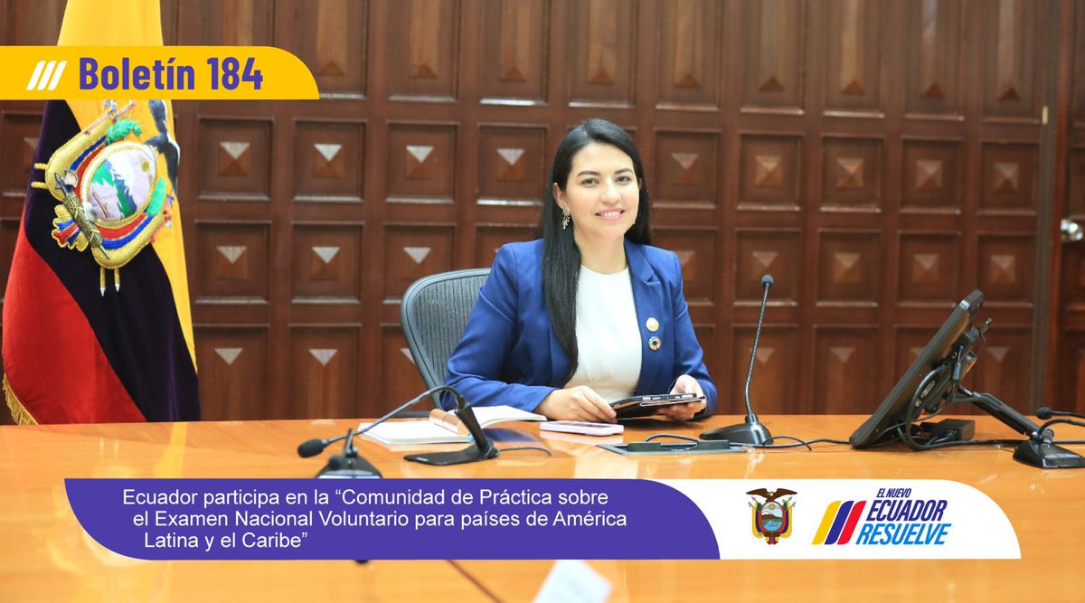 La secretaria Nacional de Planificación / Vicepresidenta (E), <a href="/SarihaMoya/">@SarihaMoya</a>, representó a #Ecuador en la “Comunidad práctica sobre el Examen Nacional Voluntario para países de América Latina y el Caribe”, organizado por <a href="/cepal_onu/">CEPAL</a>. 

Aquí los detalles 👉acortar.link/NKMbbY