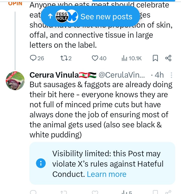 X hate algorithms are totally useless - I'm assuming 100% US centric &amp; unaware of British offal based meat products. Unlikely to try grok if your data analysis is this useless