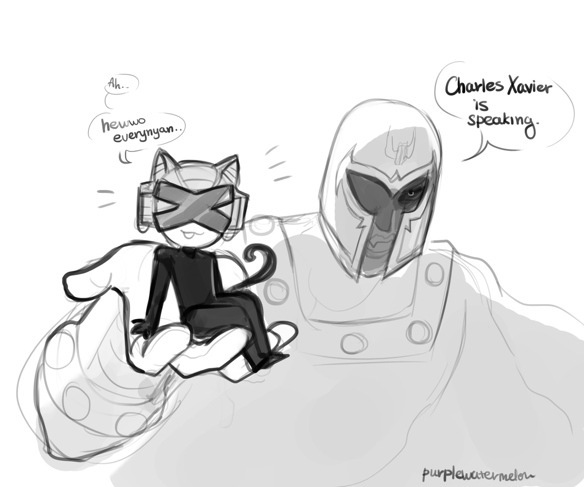 watermelonparot's tweet photo. gonna gaslight everyone that it's canon cherik size difference https://t.co/J4a8K8M7La
