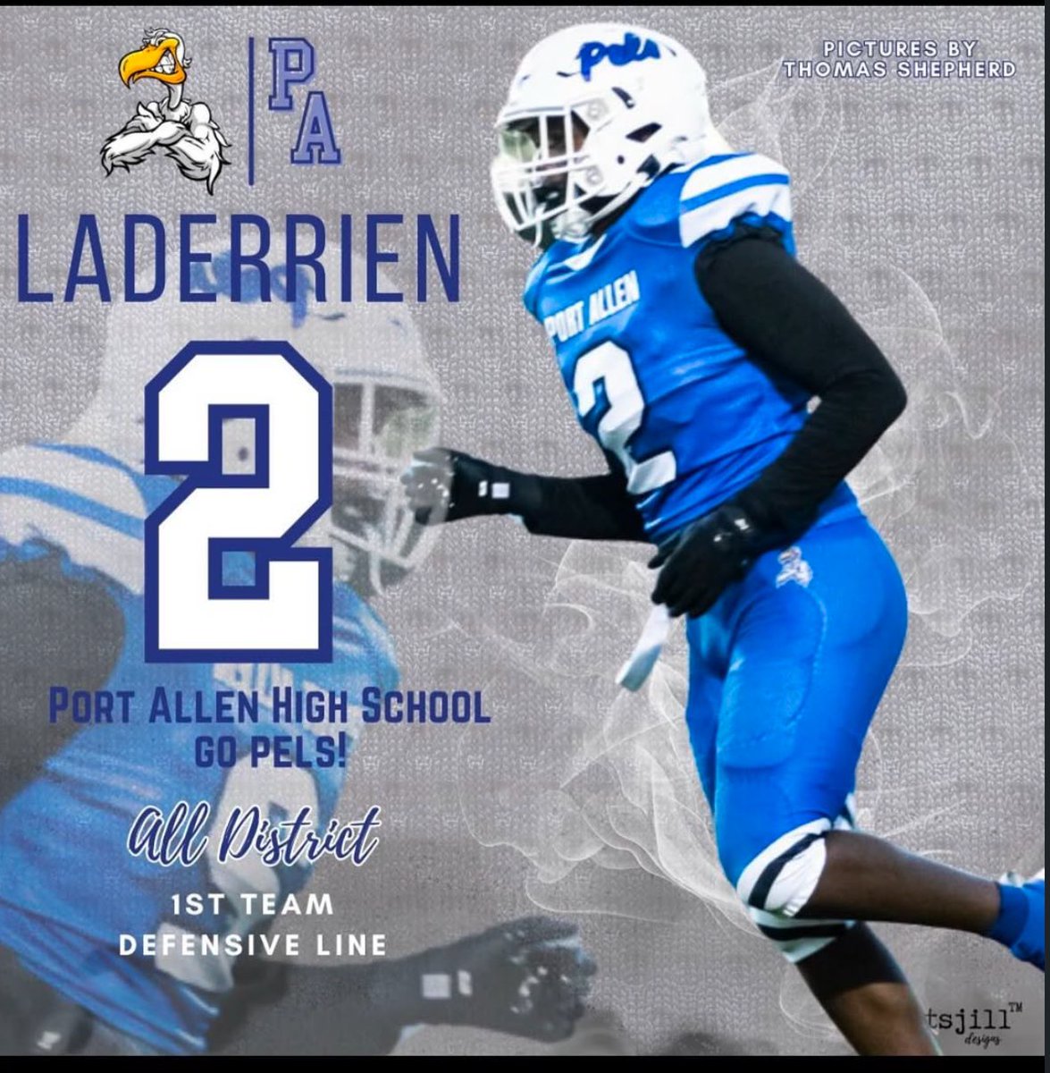 LaDerrien Burns (@burnstyjae) on Twitter photo Senior year Stats and Film 🦾🦾
78 Total tackles
14 Sacks
29 TFL
2 FF
2 FR
1 PBU
First Team all district!!!!
<a href="/coach4gib/">Don Gibson</a> <a href="/RecruitLouisian/">Recruit Louisiana™️</a> <a href="/Antoine_Wash/">Coach Washington</a> <a href="/football_port/">Port Allen Football “PA”</a>
hudl.com/v/2Qrq35 Senior year Stats and Film 🦾🦾
78 Total tackles
14 Sacks
29 TFL
2 FF
2 FR
1 PBU
First Team all district!!!!
<a href="/coach4gib/">Don Gibson</a> <a href="/RecruitLouisian/">Recruit Louisiana™️</a> <a href="/Antoine_Wash/">Coach Washington</a> <a href="/football_port/">Port Allen Football “PA”</a>
hudl.com/v/2Qrq35