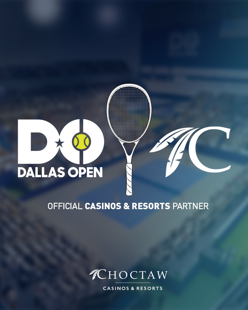 Dallas Open (@dalopentennis) on Twitter photo The Dallas Open is proud to announce <a href="/ChoctawCasinos/">Choctaw Casinos & Resorts</a> as our official casino and resort partner for the 2025 tournament. Experience the all-new Choctaw Club at Ford Center, offering exclusive perks for Choctaw Courtside Box holders. Plus, fans can visit Choctaw’s public The Dallas Open is proud to announce <a href="/ChoctawCasinos/">Choctaw Casinos & Resorts</a> as our official casino and resort partner for the 2025 tournament. Experience the all-new Choctaw Club at Ford Center, offering exclusive perks for Choctaw Courtside Box holders. Plus, fans can visit Choctaw’s public