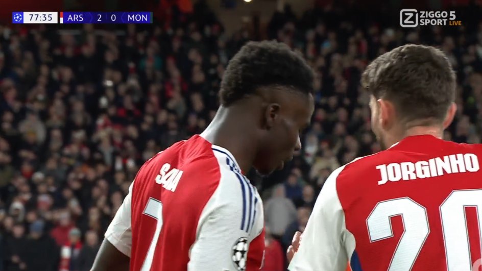 foet247europa's tweet image. Arsenal 2 Monaco 0. Saka #UCL #ARSASM