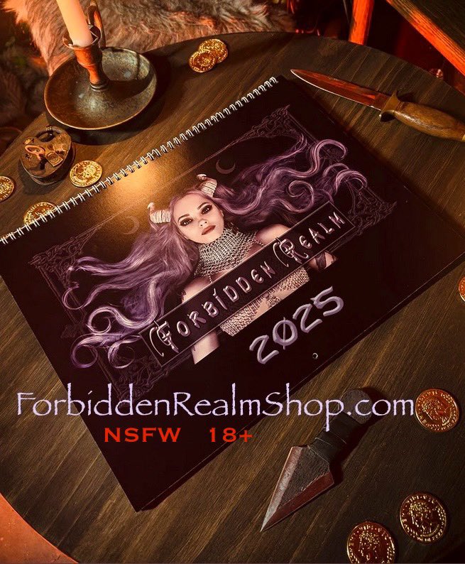 I miscounted and there are a few NSFW calendars remaining! 😱
Get yours now to ensure holiday delivery!
Each order comes with cool free shit.
ForbiddenRealmShop.com ✨