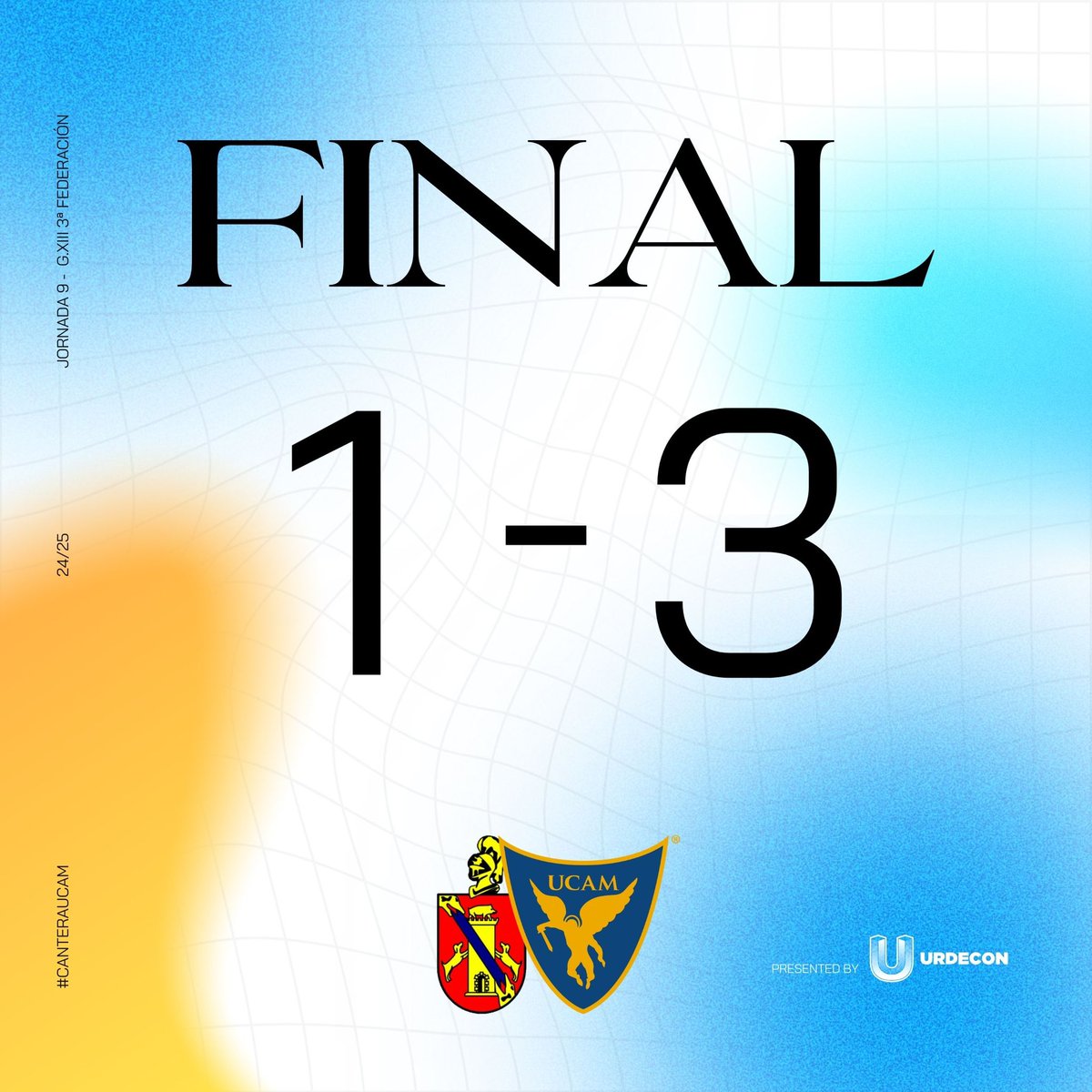 <a href="/EGelpalmar/">El Palmar CF</a> <a href="/Urdecon_/">CONSTRUCCIONES URDECON</a> <a href="/VilaXente/">Xente Vila</a> 𝐅𝐈𝐋𝐈𝐀𝐋 | ¡Final! 

Nuestros canteranos consiguen una victoria contundente en casa de <a href="/EGelpalmar/">El Palmar CF</a>. 

⚽️ Goles de Córcoles, Alexis y <a href="/VilaXente/">Xente Vila</a>. 

🏟️ Mpal. El Palmar

⭐️ <a href="/Urdecon_/">CONSTRUCCIONES URDECON</a> 

#ElPalmarUCAMMurciaB | #CanteraUCAM