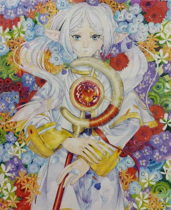 フリーレン 色鉛筆A4画用紙#葬送のフリーレン #模写 