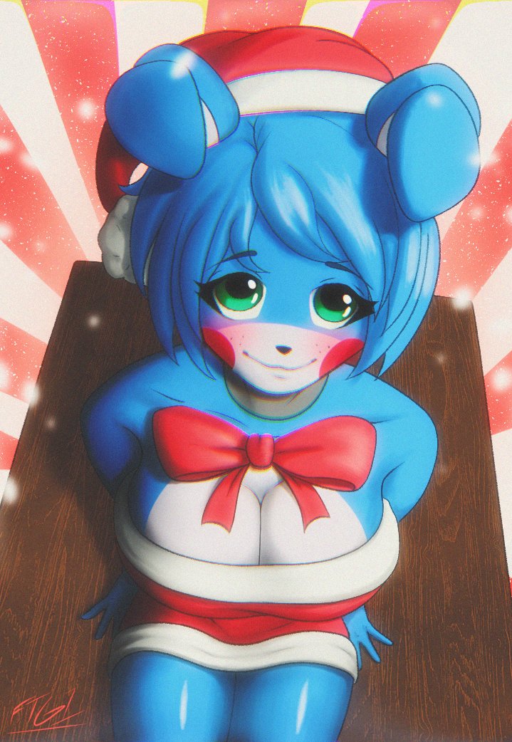 Made this cute artwork of #FNIA Bonnie for Christmas!

Hope you all like it!🎄🎄🎄