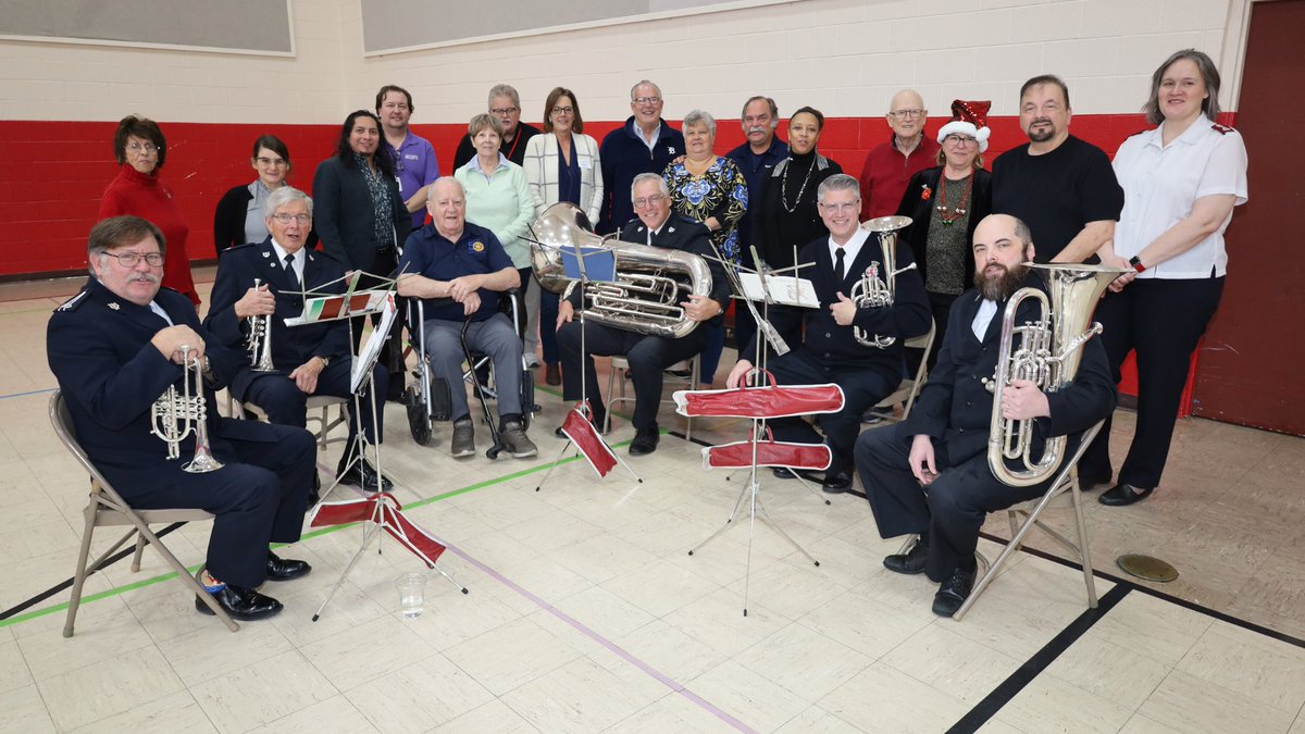 DearHtsRotary's tweet photo. The magical sounds of the holiday filled the air during our annual Christmas potluck luncheon and caroling at #DearbornHeights @SalvationArmyUS.  As is tradition, the money raised from today's fines was given to the Citadel.  Today's total was $917.  Merry Christmas! https://t.co/tFRANgYvUS