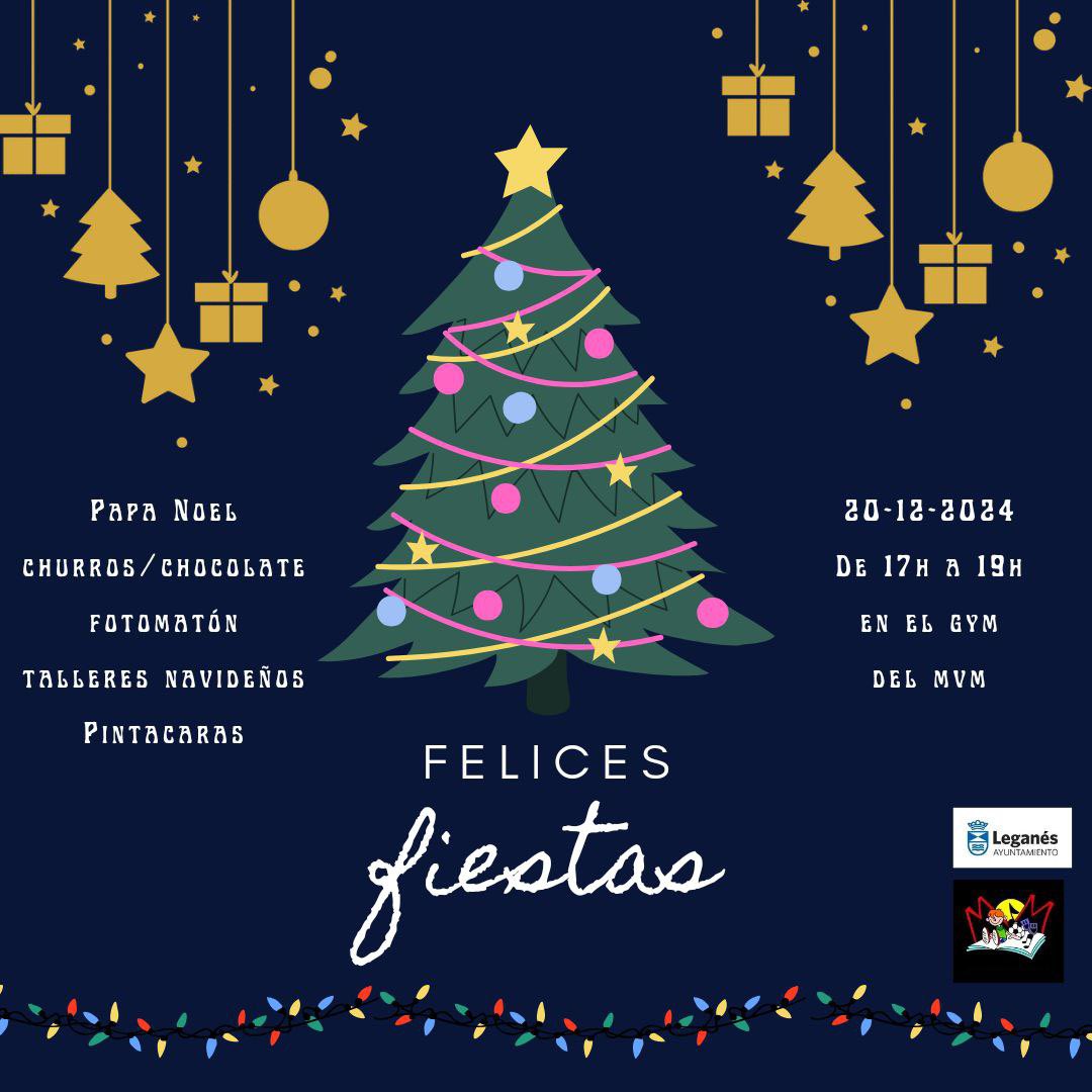 No podíamos despedir este trimestre sin nuestra tradicional #fiestadenavidad donde no faltará Papá Noel, fotomatón y un chocolate con churros para este frío… próximo día 20 de 17 a 19… te esperamos! #ampamvm #ceipmvm #leganes