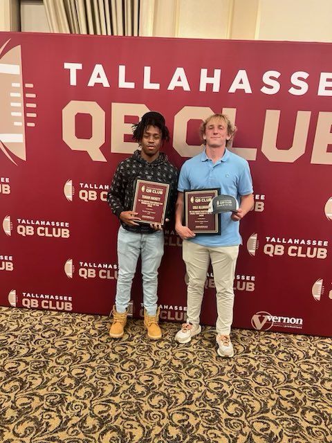 FloridaHigh Football (@floridahighfb) on Twitter photo Congratulations to both these young men on an outstanding season and TQBC Player of the Year honors
<a href="/ColeAllbaugh/">Cole Allbaugh</a> <a href="/TeaganHackett/">Teagan Hackett⛓🏈</a>
<a href="/TQB_Club/">Tallahassee QB Club</a> Congratulations to both these young men on an outstanding season and TQBC Player of the Year honors
<a href="/ColeAllbaugh/">Cole Allbaugh</a> <a href="/TeaganHackett/">Teagan Hackett⛓🏈</a>
<a href="/TQB_Club/">Tallahassee QB Club</a>