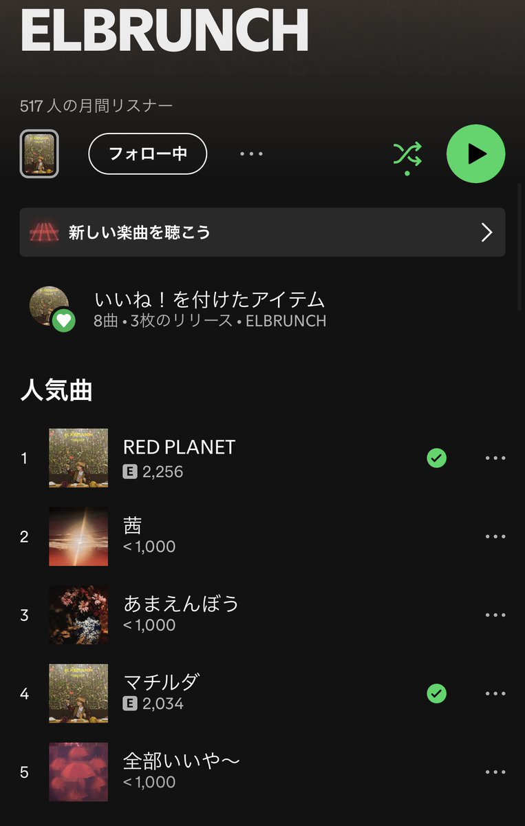 el888world's tweet photo. ん⁉️
急にまたSpotifyフォロワーさんが増えてる🥳✨
RED PLANETがまわりはじめているー‼️
嬉しい😭✨

Spotifyフォロー宜しくお願いします♪♪
⬇️
https://t.co/QJvx0X9NwA https://t.co/RLNt4l1LBN
