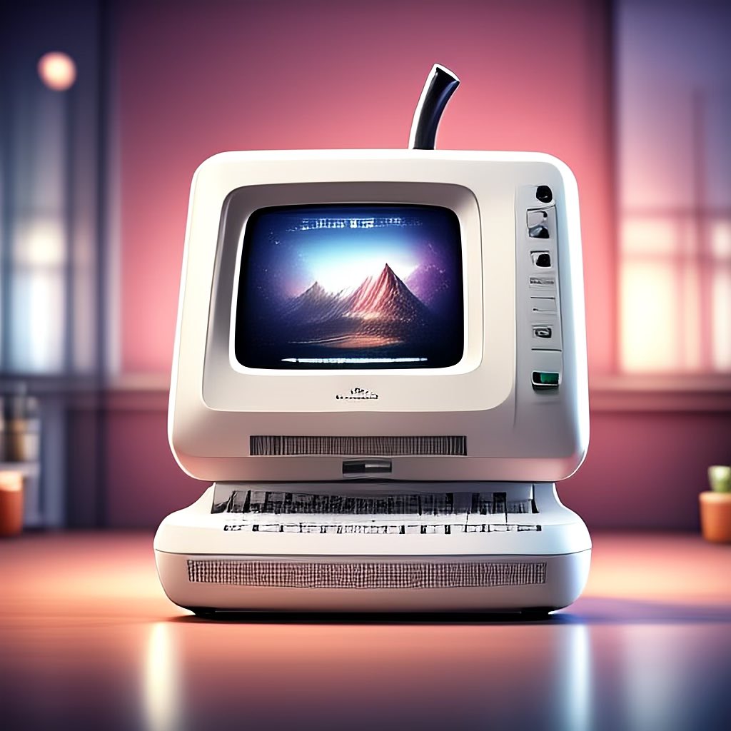 The original 1984 Apple Macintosh, according to Apple Intelligence.  #appleintelligence #imageplayground