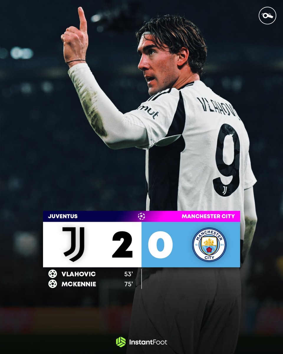 ⏱️ 𝗧𝗘𝗥𝗠𝗜𝗡𝗘́ ! 𝗩𝗜𝗖𝗧𝗢𝗜𝗥𝗘 𝗗𝗘 𝗣𝗥𝗘𝗦𝗧𝗜𝗚𝗘 𝗗𝗘 𝗟𝗔 𝗝𝗨𝗩𝗘𝗡𝗧𝗨𝗦 𝗖𝗢𝗡𝗧𝗥𝗘 𝗠𝗔𝗡𝗖𝗛𝗘𝗦𝗧𝗘𝗥 𝗖𝗜𝗧𝗬 ! 👏🏽🤍🖤

Quel match signé par les hommes de Thiago Motta et surtout en 2de mi-temps, wahou ! 🤩

Mal en point au classement avant le coup d'envoi, la