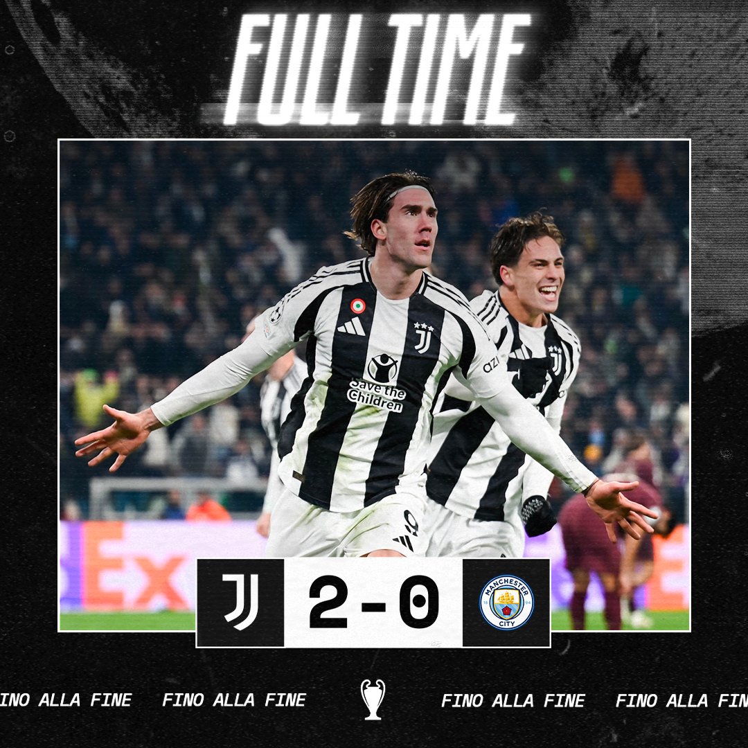 FT |⌛| VINCIAMO NOI. 🏆⚪⚫️

#JuveManCity #UCL