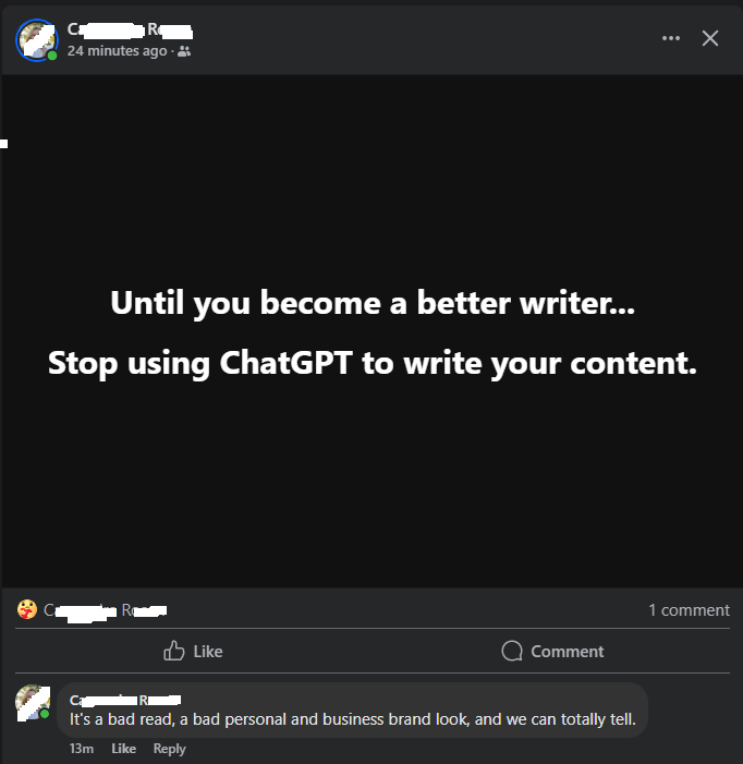 joshdirks's tweet photo. I've got a deal for you; we'll stop using ChatGPT (we actually don't) if you stop engagement farming your posts. Do we have a deal? 🤷‍♂️🤦 https://t.co/0eB93UleN9