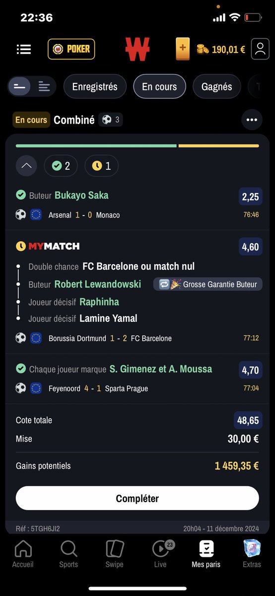 hugofraiden's tweet photo. Bonjour @WinamaxSport 
J’aimerai savoir si vous pouviez faire quelque chose pour moi? Sachant que si vous n’aviez pas marqué grosse garantie buteur j’aurai parier Ferran Torres buteur pour ne pas perdre sur ça 
En attente de votre retour https://t.co/af8girysyy