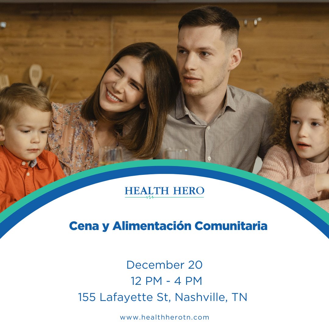 healthherotn's tweet photo. 🩺 ¡Marca tu calendario! Health Hero realizará una clínica de vacunación GRATUITA el miércoles 20 de diciembre en 155 Lafayette St, Nashville, TN, de 12 PM a 4 PM.

https://t.co/jADfCgBoKR

#HealthHero #BeAHealthHero #HealthHeroTN https://t.co/Wr5LFIxsrt