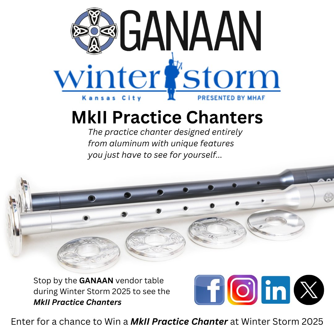 Heading to Winter Storm 2025 in Kansas City, stop by our vendor table and enter for a chance to win a MkII Practice Chanter.  #WinterStorm2025 #KansasCityEvents #VendorTable #MkIIPracticeChanter Winter Storm - The Pipes &amp; Drums Event in Kansas City
