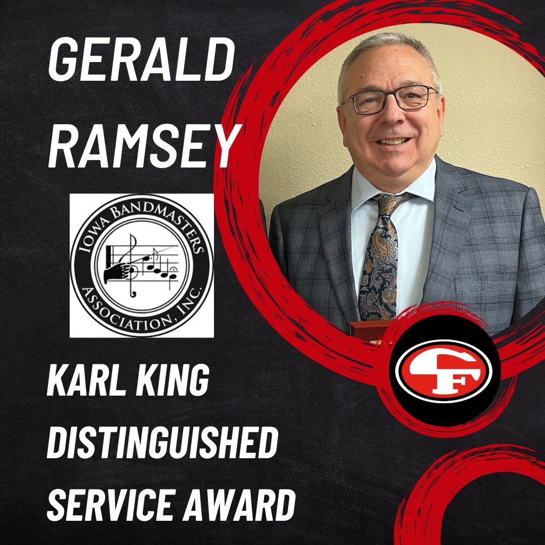 Congratulations to #tigerpride Gerald Ramsey for being selected to receive the Karl King Service Award from the NE <a href="/IowaBandmasters/">Iowa Bandmasters</a>  --  Well-deserved! <a href="/CFHSBand/">CFHS Band</a>