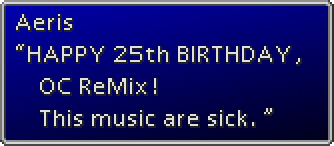 ocremix's tweet image. 🎂 HAPPY BIRTHDAY TO US!
OC ReMix = 25 YEARS OLD!

4,500 ReMixes later, video game music is STILL an art form!
♥️ if you agree!

• Discord: discord.gg/ocremix
• Forums: ocremix.org/community
• YouTube: youtube.com/ocremix
• SoundCloud: soundcloud.com/ocremix