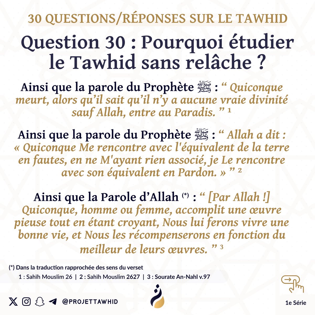 Projet Tawhid tweet media