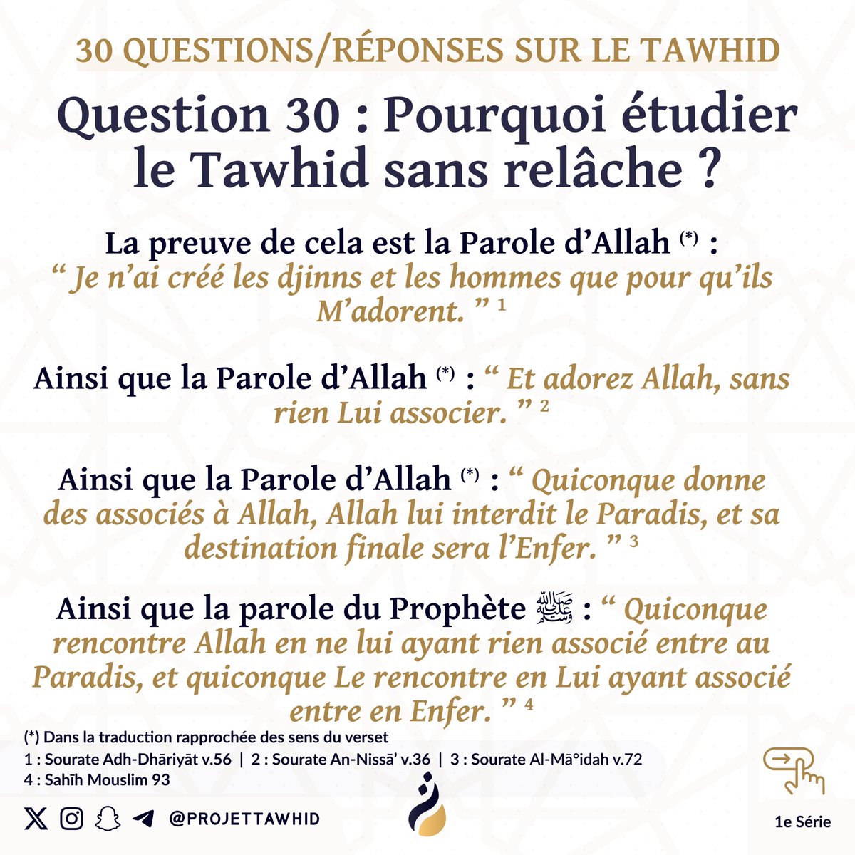 Projet Tawhid tweet media
