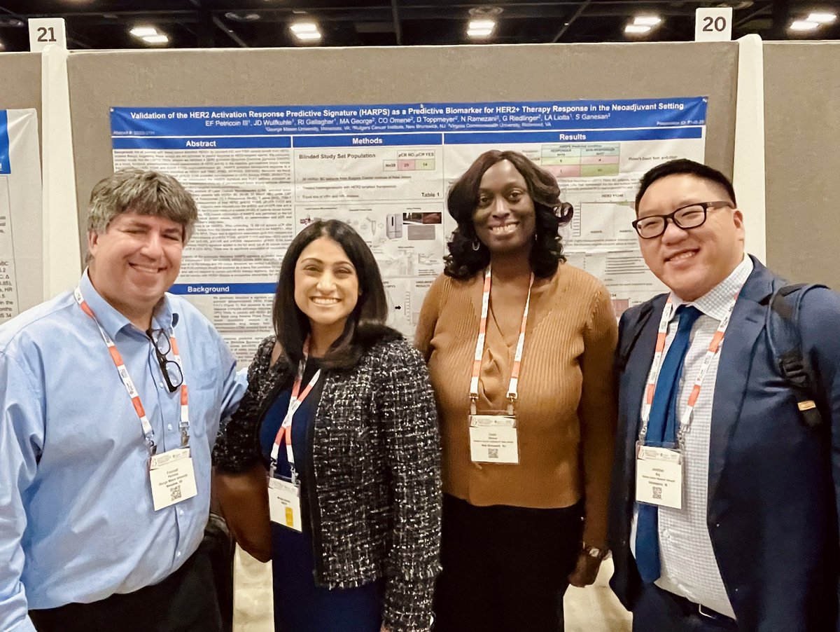 Big Ten Cancer Research Consortium (@bigtencrc) on Twitter photo Congratulations to <a href="/RutgersCancer/">Rutgers Cancer Institute</a> and <a href="/GeorgeMasonU/">George Mason University</a> collaborators on your #SABCS24 poster, validation of HER2 activation response predictive signature (HARPS) as predictive biomarker for HER2+ therapy response in neoadj setting. <a href="/Omene_CO/">Coral Omene, MD, PhD</a> <a href="/MridulaGeorgeMD/">Mridula George</a> Congratulations to <a href="/RutgersCancer/">Rutgers Cancer Institute</a> and <a href="/GeorgeMasonU/">George Mason University</a> collaborators on your #SABCS24 poster, validation of HER2 activation response predictive signature (HARPS) as predictive biomarker for HER2+ therapy response in neoadj setting. <a href="/Omene_CO/">Coral Omene, MD, PhD</a> <a href="/MridulaGeorgeMD/">Mridula George</a>
