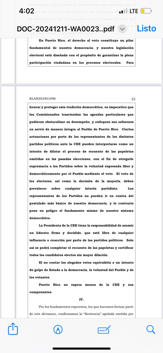 Vanessa Santo Domingo (@vanessasdomingo) on Twitter photo El Tribunal de Apelaciones confirma la Sentencia emitida por el Juez Candelario. El derecho constitucional al voto al voto es sagrado!!! Se tienen que contar los votos!!! Excelente trabajo <a href="/gonzalezmagaz/">Francisco J Gonzalez</a> El Tribunal de Apelaciones confirma la Sentencia emitida por el Juez Candelario. El derecho constitucional al voto al voto es sagrado!!! Se tienen que contar los votos!!! Excelente trabajo <a href="/gonzalezmagaz/">Francisco J Gonzalez</a>