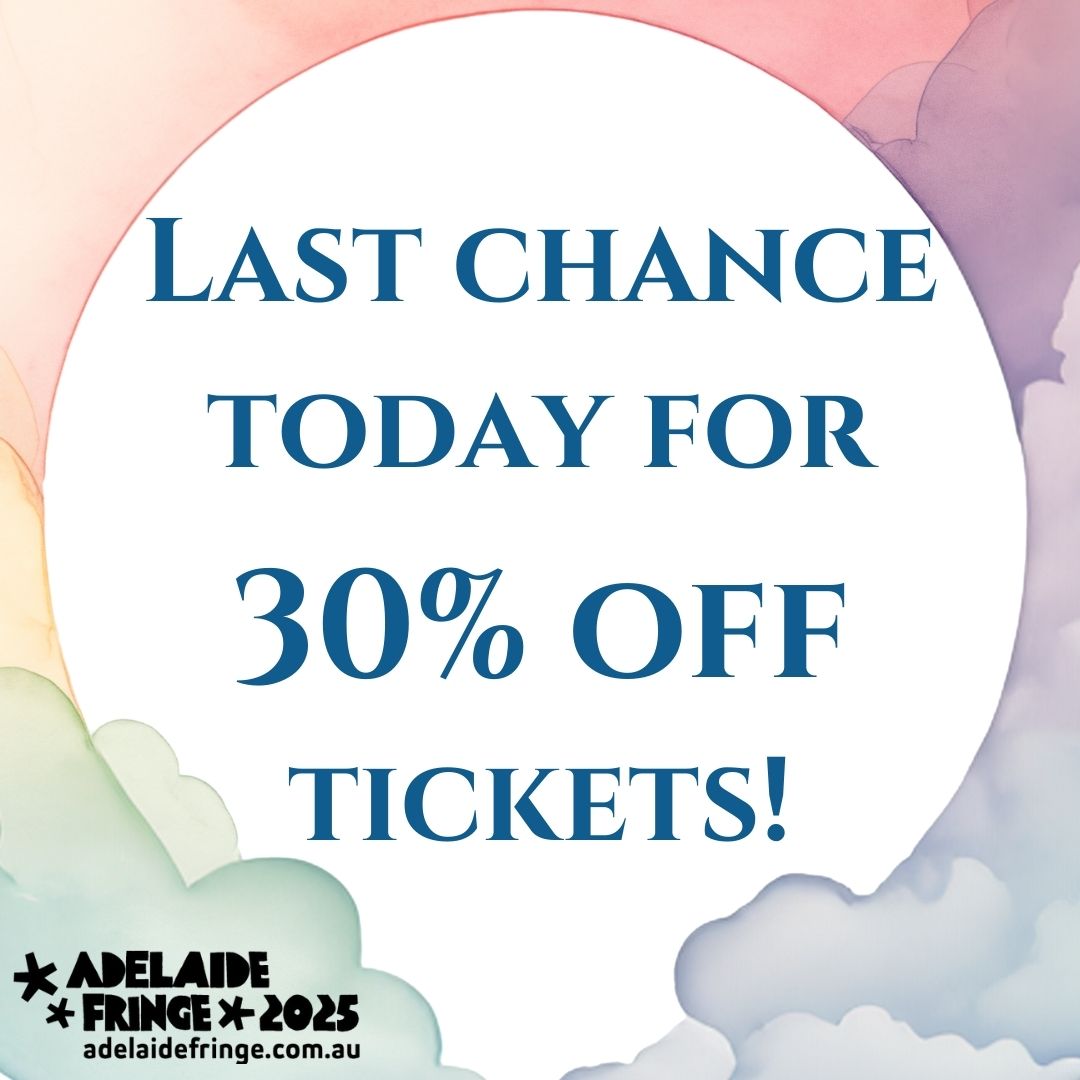 Psst... Today’s the last day of the <a href="/ADLfringe/">Adelaide Fringe</a> Early Bird Ticket deal! 🐦⏰
🎟 Click the link below (or in bio) to get 30% off this incredible 2025 lineup.
Offer ends MIDNIGHT 12th December (TONIGHT!)
adelaidefringe.com.au/fringe-lists/j… #joannehartstonepresents #adlfringe2025 #adlfringe