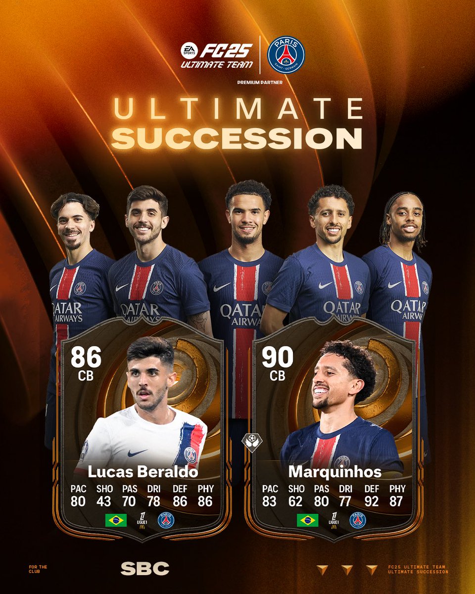PSGindonesia's tweet photo. Warisan untuk diteruskan ❤️💙

Marquinhos &amp; Lucas Beraldo hadir di #UltimateSuccession 🎮

@EASPORTSFC I #FC25 https://t.co/OhryvMEEW3