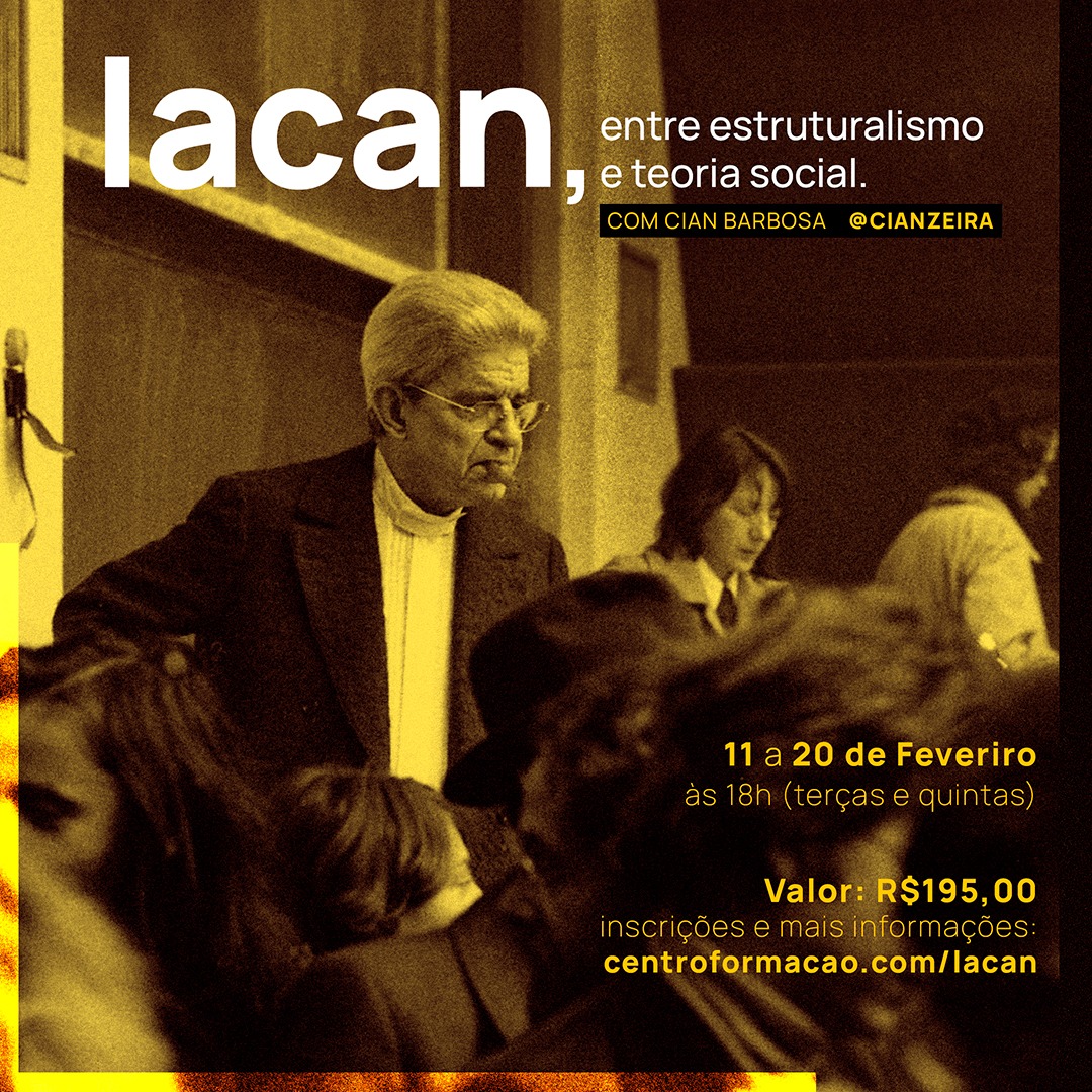 INSCRIÇÕES ABERTAS

Mais de um ano após a ultima edição, venho anunciar que estão abertas as inscrições para uma nova turma do curso de introdução à Lacan pelo Centro de Formação.