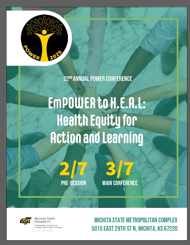 Apply for a student scholarship to this year's upcoming POWER Conference!  You can find information on the scholarship below, but you can also learn more about the conference here at this link: wichita.edu/about/conferen…  Apply for a conference scholarship at tinyurl.com/studentpower25