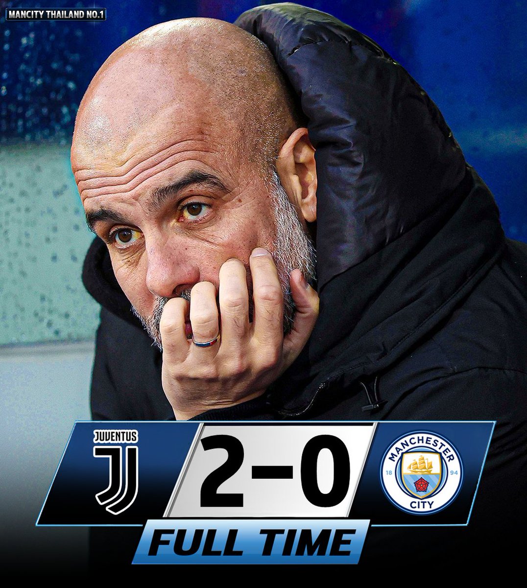 ManCityTH1's tweet photo. ไม่ชนะใครอีกนัด!!! 😭😭😭
FT: ยูเวนนตุส🔴2-0🔵แมนเชสเตอร์ ซิตี้
จบเกม แมนเชสเตอร์ ซิตี้ แพ้ ยูเวนนตุส 2-0 ทำให้แข่ง 6 นัดมีเพียง 8 แต้ม ร่วงไปอยู่ที่ 22 ของตาราง UCL แล้วในเวลานี้😭😭😭 https://t.co/0qmiFYnwVH