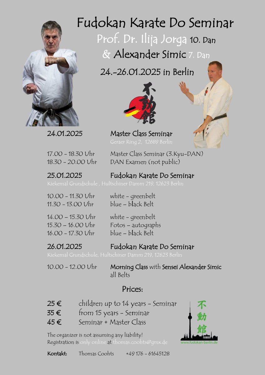 TCoohts's tweet photo. Save the date in January 2025 #karate #Fudokan #shotokan with #soke Prof Dr Ilija Jorga 

@CBacsak @fudokan_slo @FudokanUK @FMavrodinescu @FudokanPL @e_atlanta @FudokanB https://t.co/7npIdzpjHj