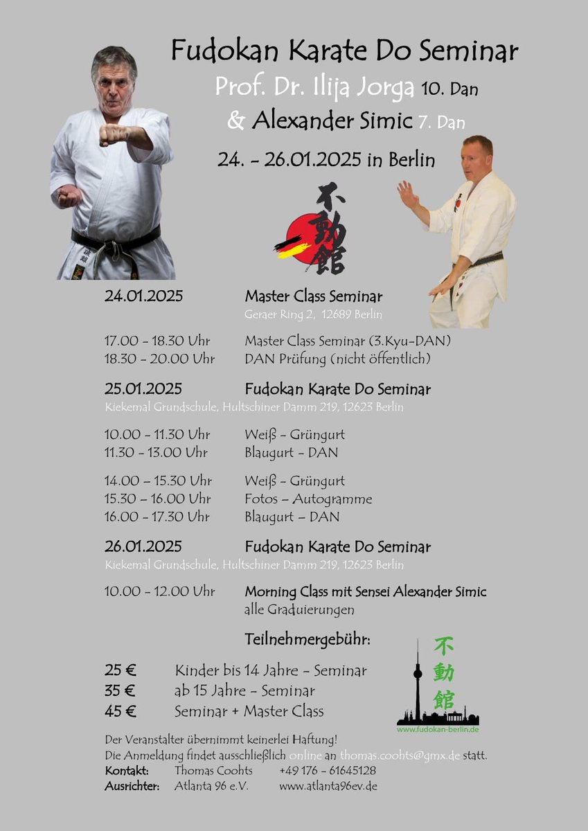 TCoohts's tweet photo. Save the date in January 2025 #karate #Fudokan #shotokan with #soke Prof Dr Ilija Jorga 

@CBacsak @fudokan_slo @FudokanUK @FMavrodinescu @FudokanPL @e_atlanta @FudokanB https://t.co/7npIdzpjHj