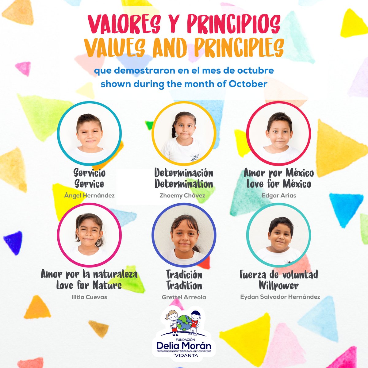 FundacionDMV's tweet photo. 📷¡Muchas Felicidades ganadores mes de octubre! 📷
📷Congratulations! 📷
#ValoresYPrincipios #ValuesAndPrinciples #FundaciónDeliaMoránVidanta #DeliaMoránVidantaFoundation https://t.co/LrZJrhLpGF
