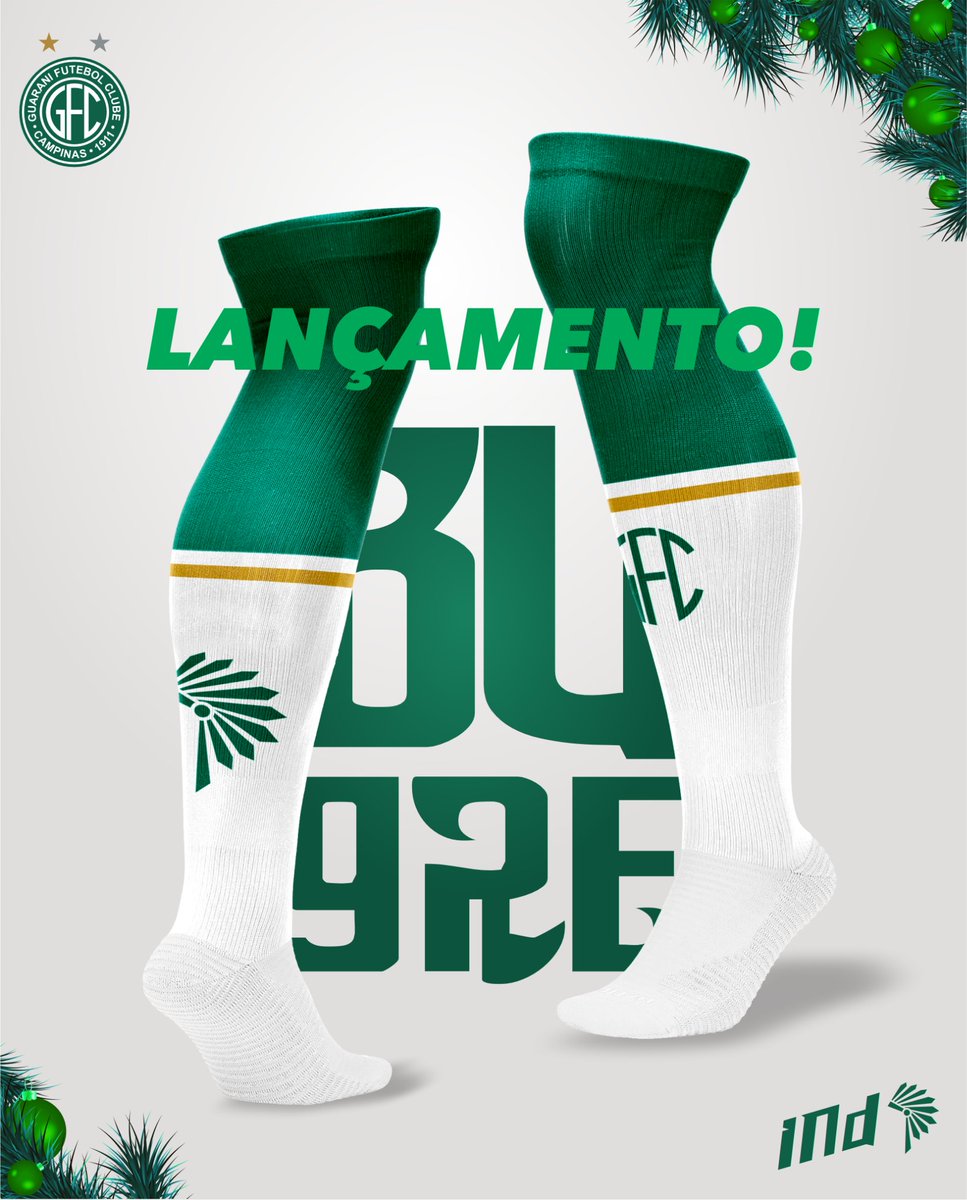 indgfc's tweet photo. 🎅Este ano, ganhar meia no Natal será sensacional para os Bugrinos!🇳🇬🏹

🇳🇬❗️LANÇAMENTO ❗️

MEIÃO GUARANI FC IND 2025

🏠 Receba em casa, frete promocional para Campinas (9,90)

👉Estoque limitado, corra!

🏃🏽🏃🏻🏃‍♀️

👉  https://t.co/tsHFIEeyyI https://t.co/i5J0paBvik