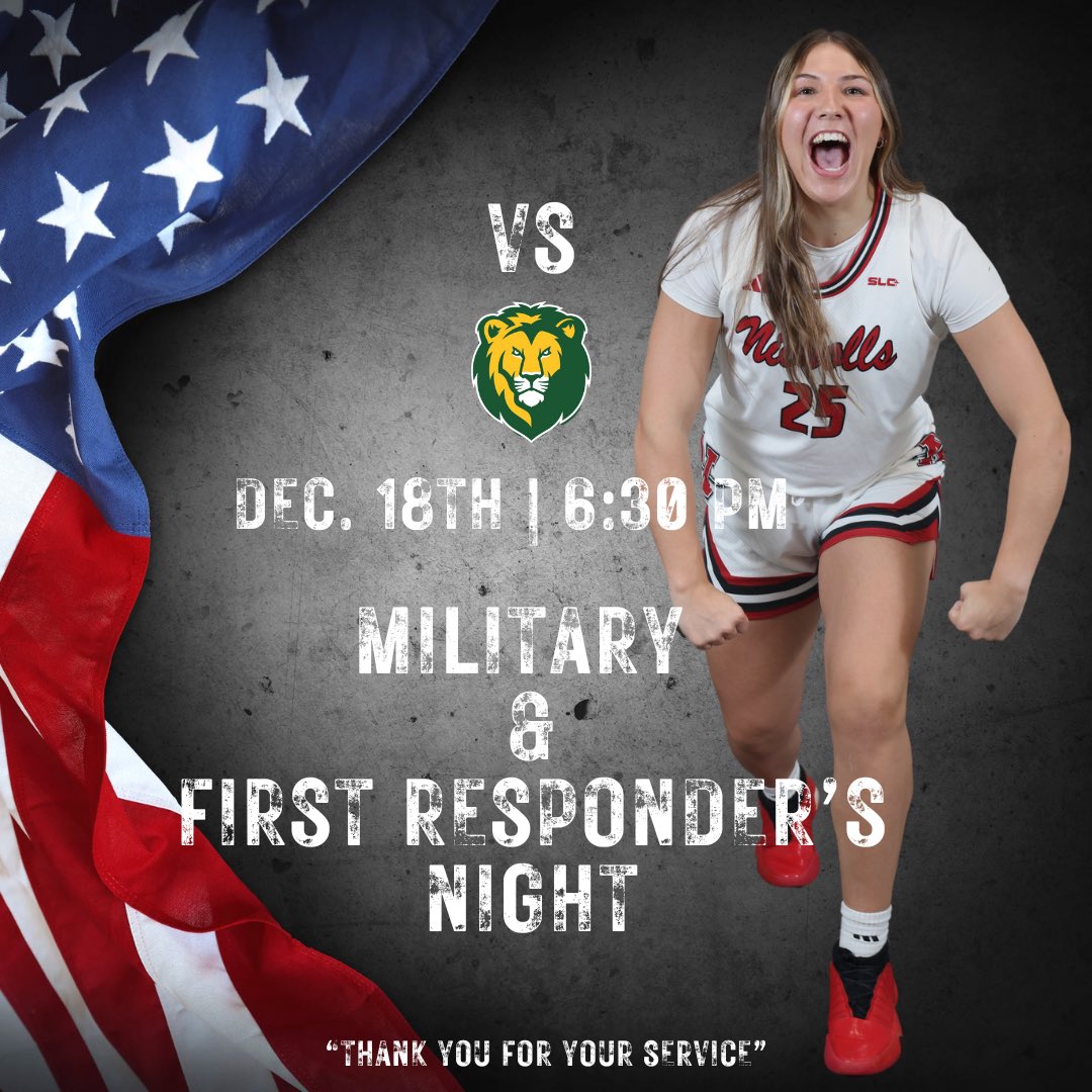 🗣️DEC. 18TH we’re calling all MILITARY &amp; FIRST RESPONDERS out for an appreciation night as we host our 1st conference game of the season.‼️
(Free admission with valid proof of military/first responder)
Thank you ALL for your service!🇺🇸