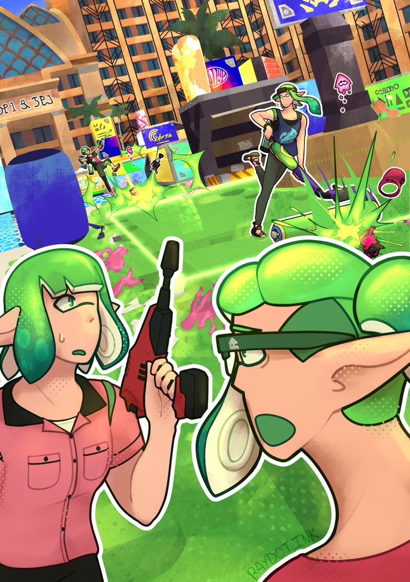 My final two pieces for <a href="/CoroToonZine/">CoroToonz Zine</a>! 
Please help these have like 2k layers in total 
(this was very fun! check out the zine if you haven't yet!)