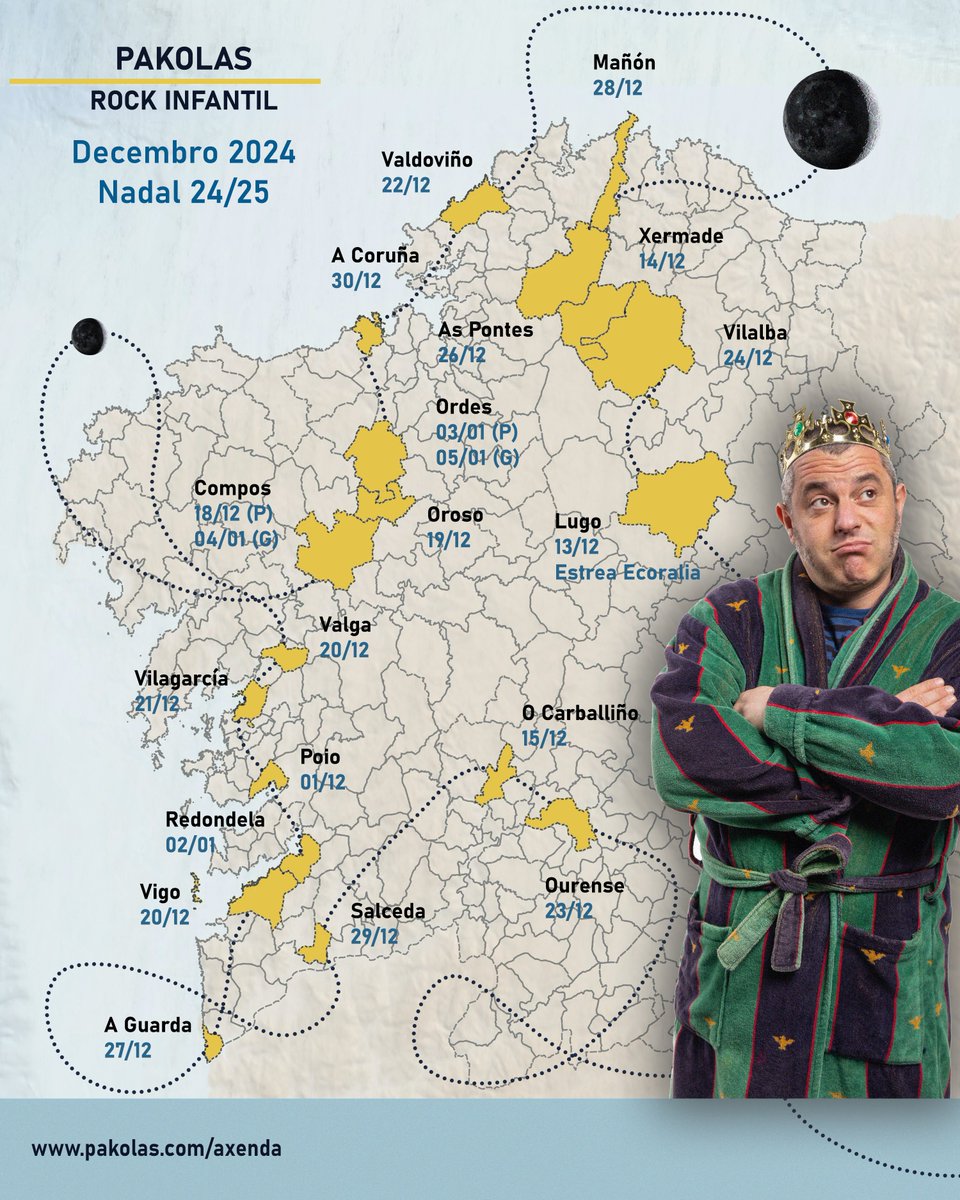 pakolascerdeira's tweet photo. E chega o Nadal máis rockeiro! E este Rei M(V)ago deixávos dispoñible a info completa en https://t.co/zEGfyQPMWC. Tódolos recunchos a onde chegará #Pakolas co seu rock and roll
AGARDÁMOSVOS!!
#pakolas #rock #lauraromero #agramolagominola https://t.co/Ek56Nqy9Zo