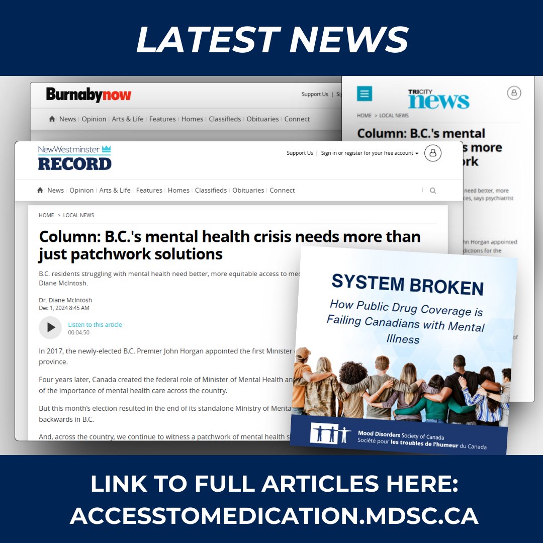 MoodDisordersCa's tweet image. B.C. Minister of Health, @Josie_Osborne, must act now to improve access to psychiatric medications and close the gaps in equitable care. Canadians living with mental illness can’t wait any longer.

Read more: AccessToMedication.mdsc.ca

#SystemBroken #MentalHealth