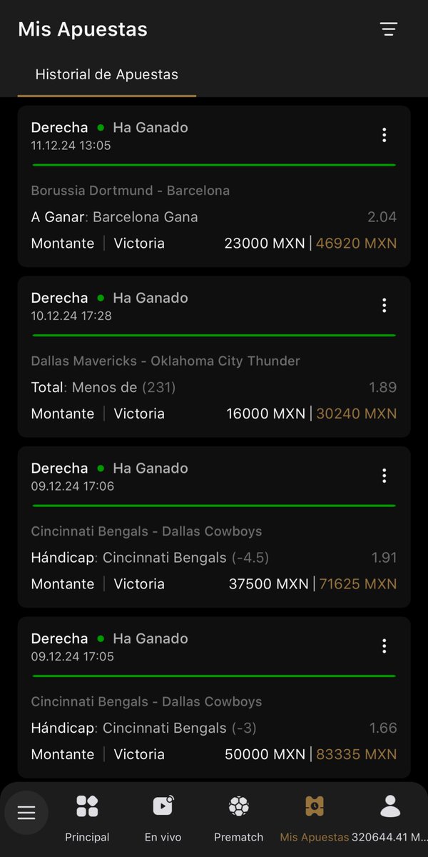 maquinadeverdes's tweet photo. Así se ve mi historial de apuestas de este mes Diciembre 👇🏻🤩👇🏻 

Voy 9-2 en mi canal GRATUITO con una utilidad de +119,800 mxn !! Y además en mi VIP traemos una utilidad de +109.45U 

Mis clientes, mis seguidores y su servidor NO NOS CANSAMOS DE GANAR ESTE MES y voy a ir por absolutamente TODO, QUEREMOS MUCHO MÁS!! 👨🏻‍🍳🔥🔥👨🏻‍🍳 

ANDO BIEN FELIZ ASÍ QUE HAGAMOS UNA TRANSFERENCIA DE $10,000 MXN + OTRA DE $10,000 MXN del sorteo que debía. APROVECHA AHORITA, AQUÍ SE VAN 2 GANDORES CON CHINGO DE FERIA 🔥