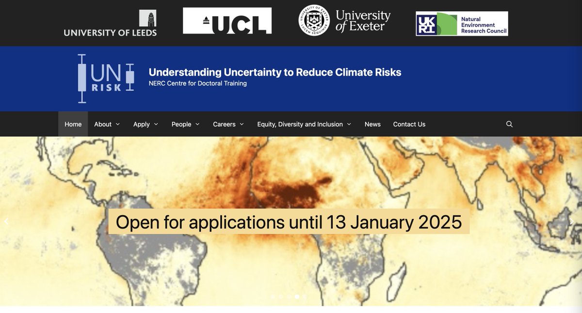 Interested in a PhD <a href="/UCLWRC/">UCL Warning Research Centre</a> on Integrating weather &amp; climate data to design effective, people-centred wildfire early warning systems in Latin America? Apply at the Understanding Uncertainty to Reduce Climate Risks <a href="/NERCscience/">Natural Environment Research Council</a> Centre for Doctoral Training  unrisk-cdt.ac.uk