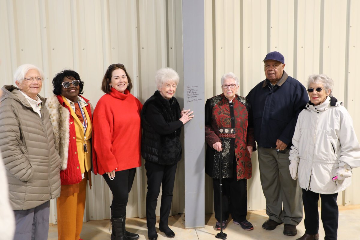 TLMAssociates's tweet photo. TLM was happy to participate in the beam signing for the new City of Jackson Senior Activity Center! City of Jackson Mayor Scott Conger, members of the City of Jackson, TN Commission on Aging, Jackson, TN Park and Recreation, Cary Henson of Henson Construction and TLM Architect Rachel Allen signed the beam. It's looking great! We can't wait to see the finished product!