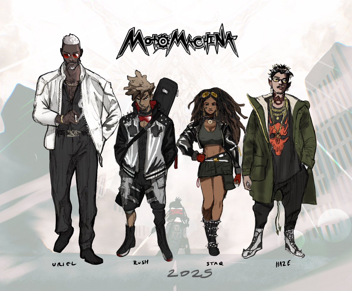 NikDraperIvey's tweet photo. MOTOMACHINA CHARACTER DESCRIPTIONS DROPPED. Here is a brief overview of who to expect to see in when things kick off! Enjoy! 🤘🏾 (THREAD) 🧵
#motomachina #manga #anime #project #curostudios #nikolasdraperivey https://t.co/m0mTEcsCG2