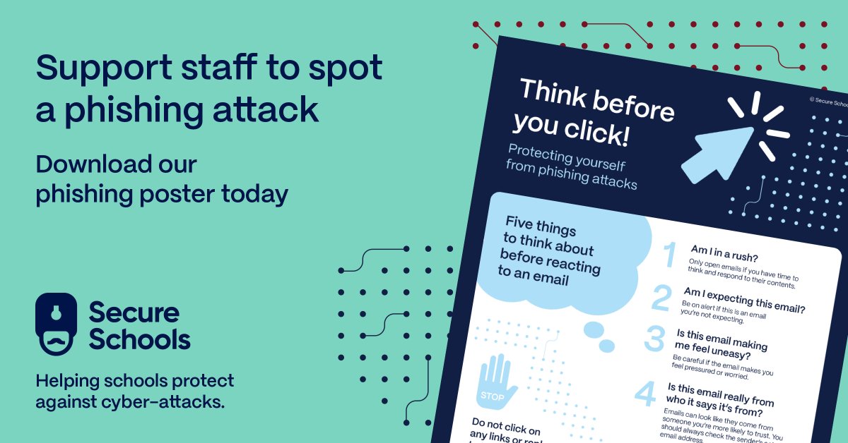📈 Boost #CyberAwareness in your school!

Download our FREE cyber security posters to help staff and students stay protected! 🤩

Let’s work together to make #CyberSecurity second nature for your staff and students 🌐✨ secureschools.com/en-au/resource… #FreeResource #SchoolSafety