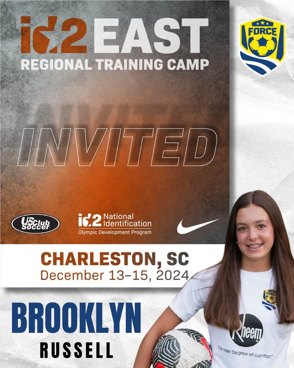 ClevForceSC's tweet photo. Congratulations to CFSC 2011 player, Brooklyn Russell, on being selected to participate in US Club Soccer’s id2 East Regional Training Camp from Dec 13-15 in South Carolina!

The id2 staff selected 40 girls born in 2011 to attend the id2 East Regional Training Camp. #id2soccer https://t.co/sQvs8KWxEB